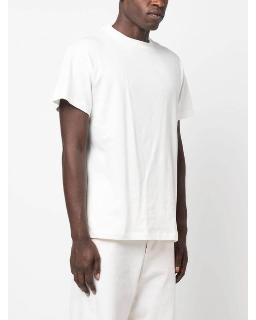 Jil Sander Black Logo-Patch Cotton T-Shirt for men