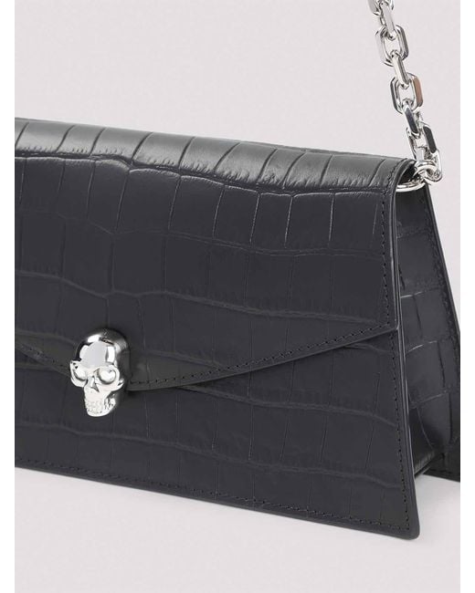 Mini Borsa Con Teschio di McQueen in Black
