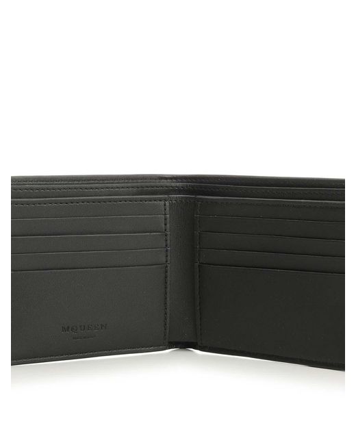 McQueen Black Bifold Wallet for men