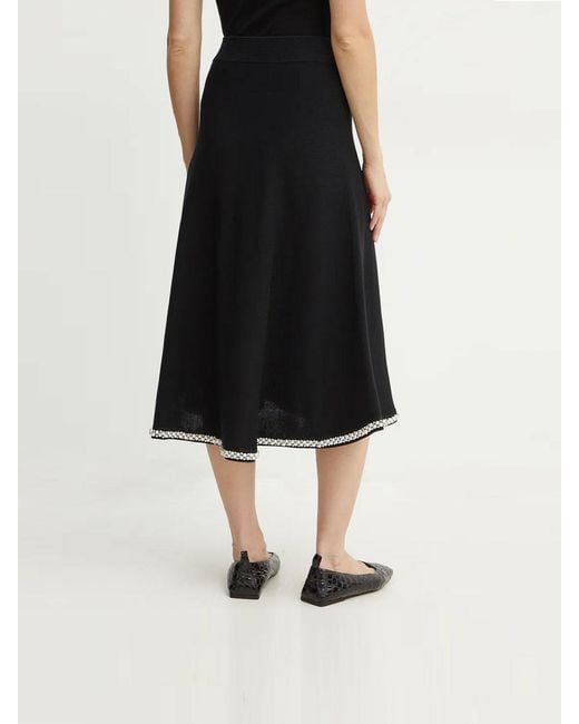 Karl Lagerfeld Black Line Pearl Knit Skirt