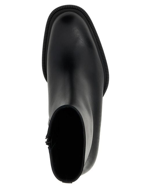 McQueen Black Double-Layer Side-Zip Ankle Boots for men