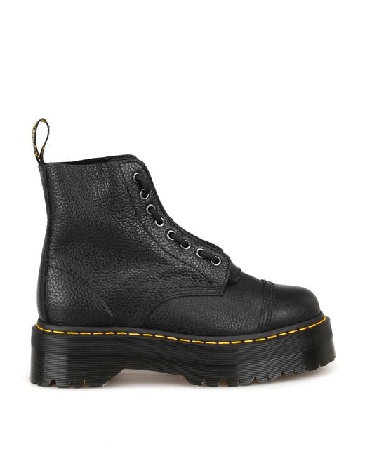 Dr. Martens Black Sinclair Aunt Sally Leather Combat Boots