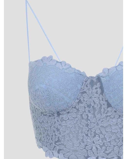Ermanno Scervino Blue Bustier Top