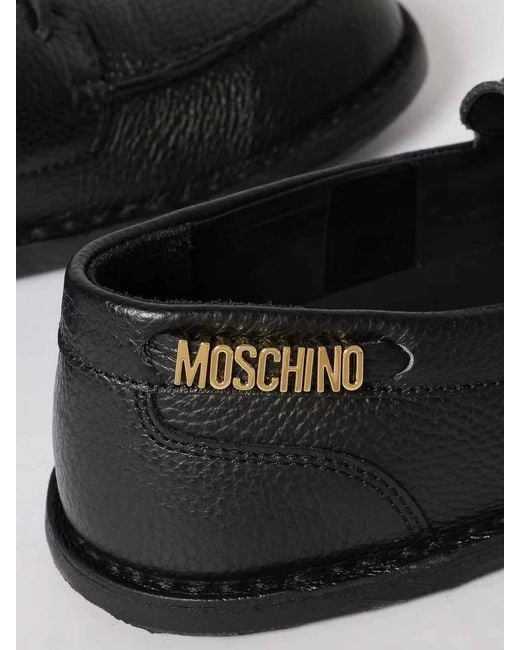 Moschino Black Adrian Deck Loafers for men