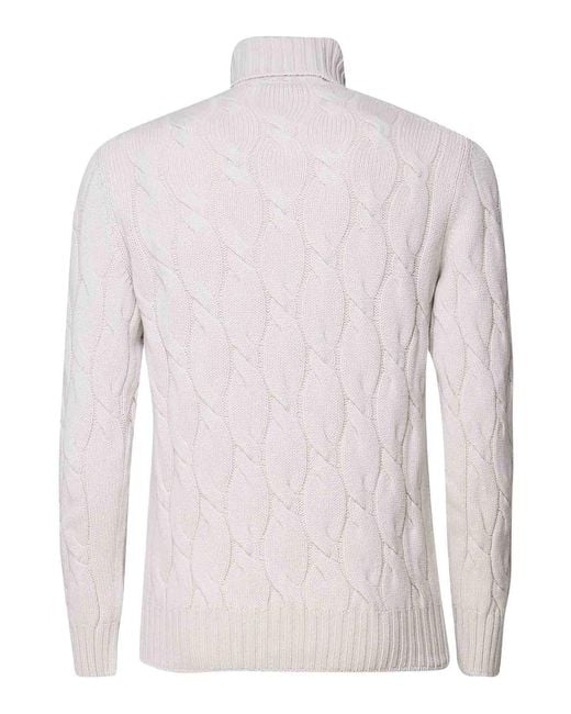 Giuliano Galiano Pink Tricot Turtleneck Sweater for men
