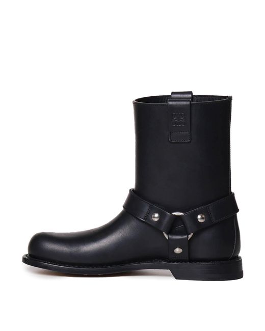 Loewe Black Smooth Leather Pull-On Boot