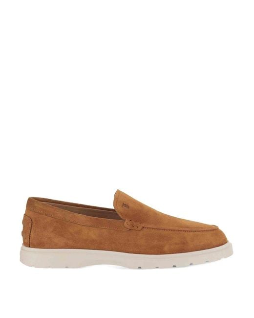 Tod's Brown Leather Loafers for men