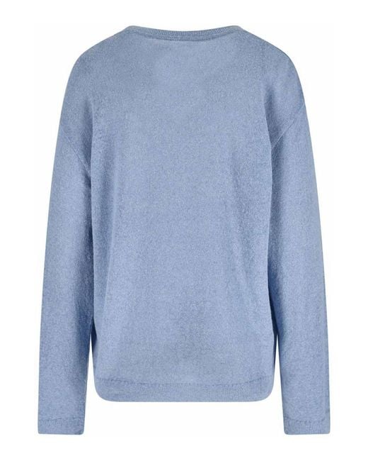 MYTHINKS Blue Alpaca Blend Sweater