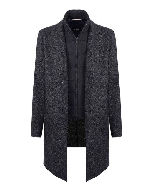 Boss Blue Hugo Coat Wool Blend for men