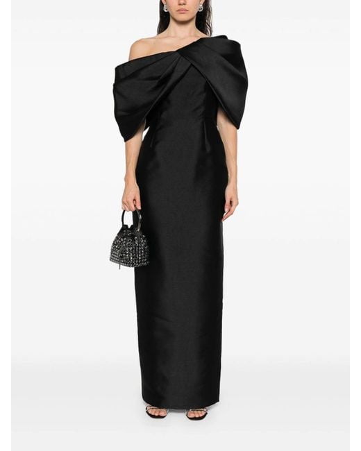 Solace London Black Davina Maxi Dress