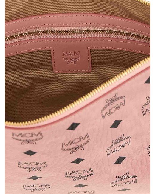 MCM Pink Pouch Medium Shoulder Bag