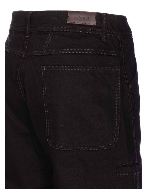 Lemaire Black Twisted Pants for men