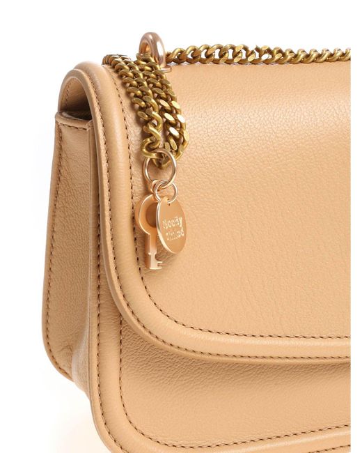 See By Chloé Nude Lois Shoulder Bag in Natural | Lyst