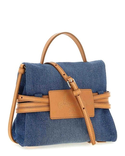 Moschino Blue Tie Me Handbag