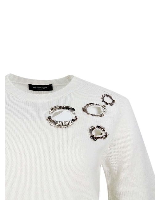 Fabiana Filippi White Sweaters