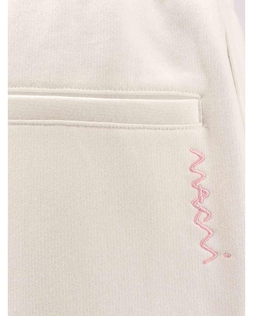 Marni White Sweatshirt Trousers for men
