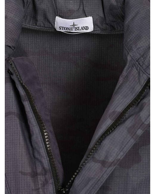 Stone Island Gray Faded Camo S00E9 Light Ripstop-Ovd Field Jacket for men