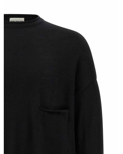 Ma'ry'ya Black Wool Sweater for men