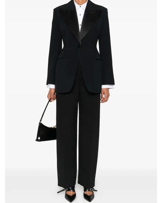 Ermanno Scervino Black Single-Breasted Jacket