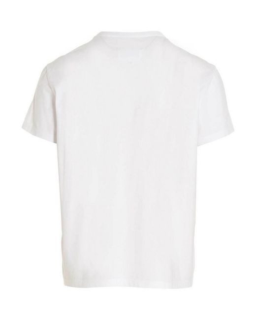 Maison Margiela White Logo Embroidery T-Shirt for men