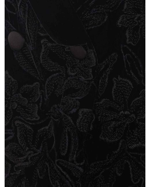 Balmain Black Velvet Embroidered Jacket