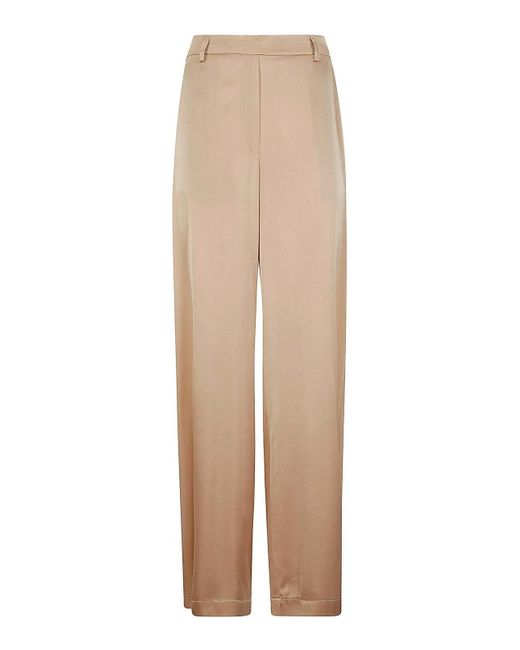 Forte Forte Natural Stretch Silk Satin Wide Pants