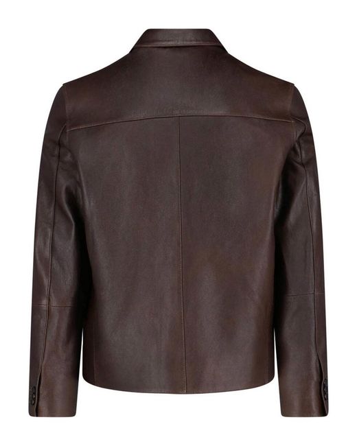 TONYWACK Brown Lambskin Jacket for men