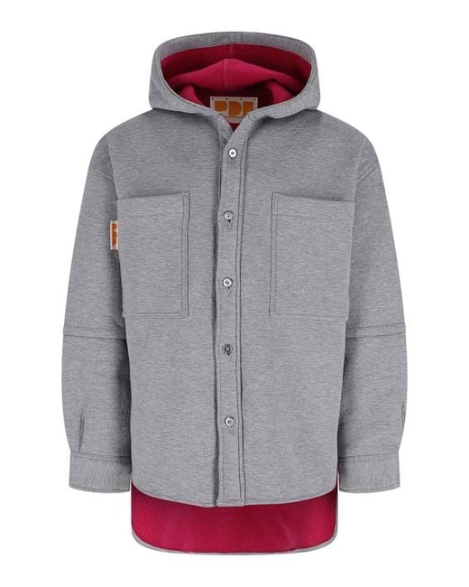 PDF Gray Logo Hooded Sweatshirt for men