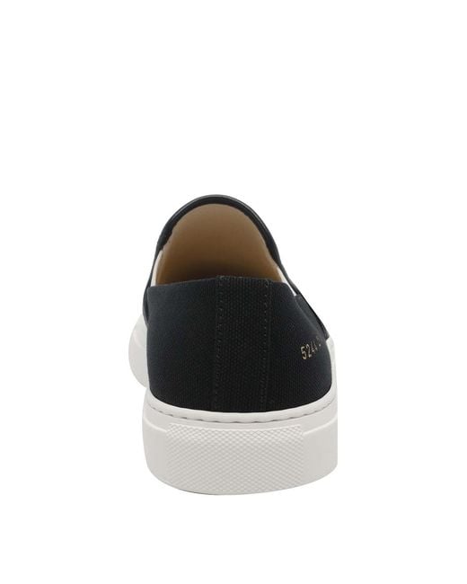 Common Projects Black Minimal Slip On Sneakers for men