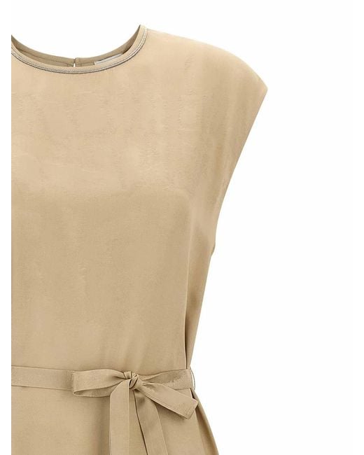 Peserico Natural Fluid Viscose Dress
