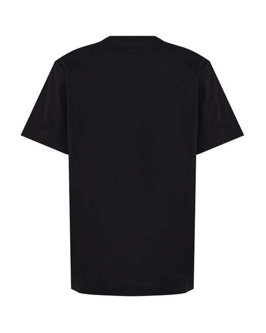Moncler Black T-Shirt With Sequin Logo