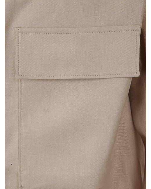 Zegna Natural Oasi Linen Overshirt for men