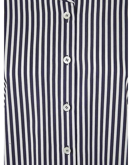 Mantu Blue Long Striped Shirt