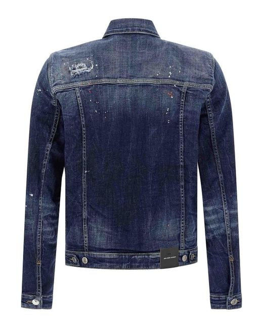 DSquared² Blue Dan Jean Jacket for men