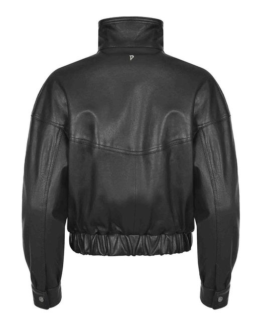 Dondup Black Donup Jacket Mae Of Leather