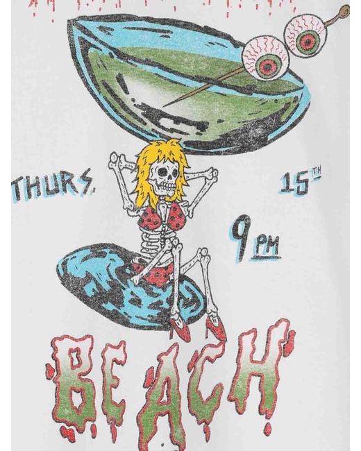 GALLERY DEPT. White Skeleton Beach T-Shirt for men