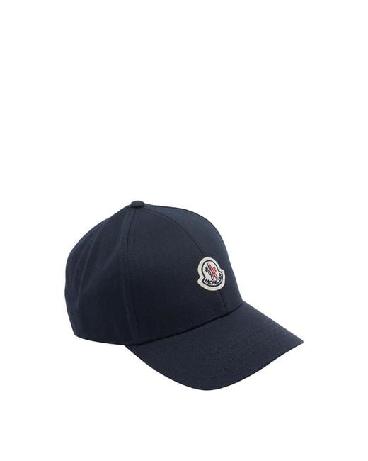 Moncler Blue Logo Baseball Cap for men