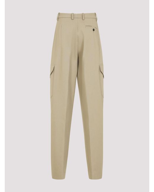 Givenchy Natural Cotton And Wool Pants
