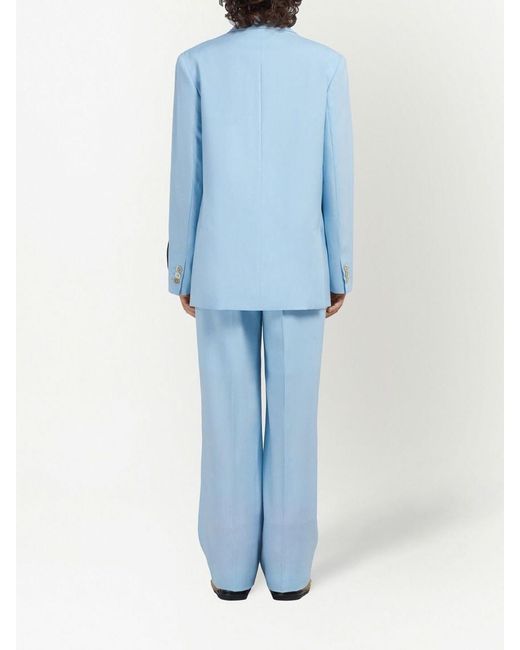Marni Blue Wide Leg Tailored Trousers