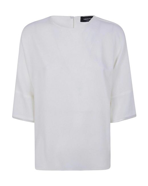Fabiana Filippi White Classic Wide Blouse