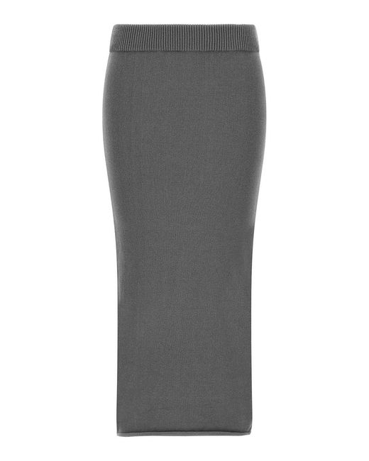 Entire studios Gray Raw Knit Skirt