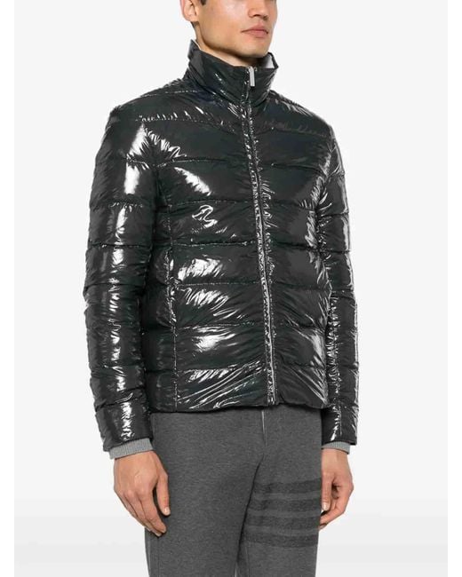 Thom Browne Black Reversible Zip-Up Puffer Jacket for men