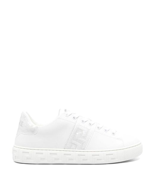 Sneaker Con Greca di Versace in White