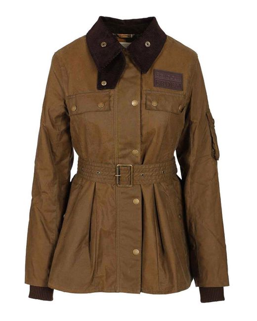 Barbour Brown X Erdem Constance Waxed Jacket