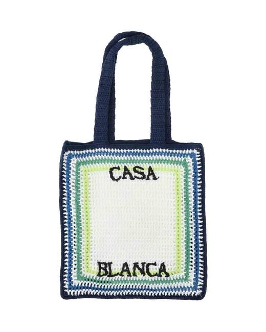 Casablanca Blue Logo Tote Bag for men