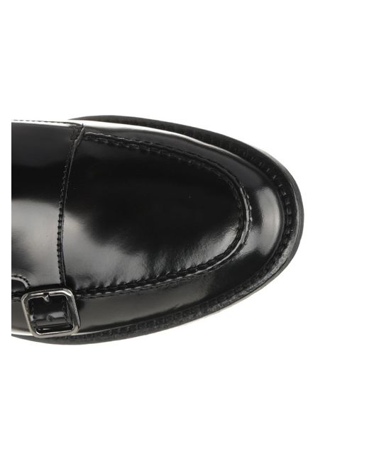 Corvari Black Double Buckle Moccasin for men