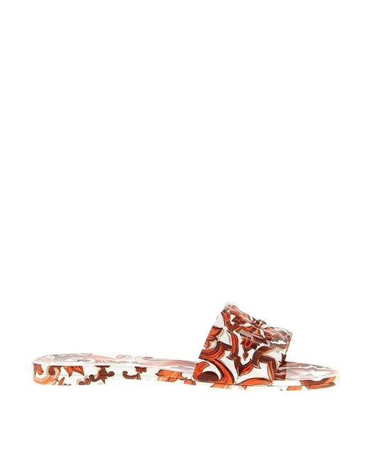 Dolce & Gabbana Orange Bianca' Slides