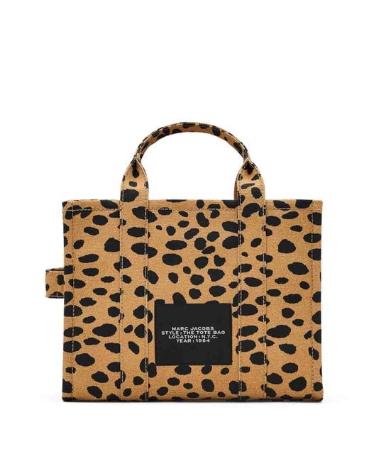 Marc Jacobs Metallic The Medium Cheetah Canvas Tote Bag