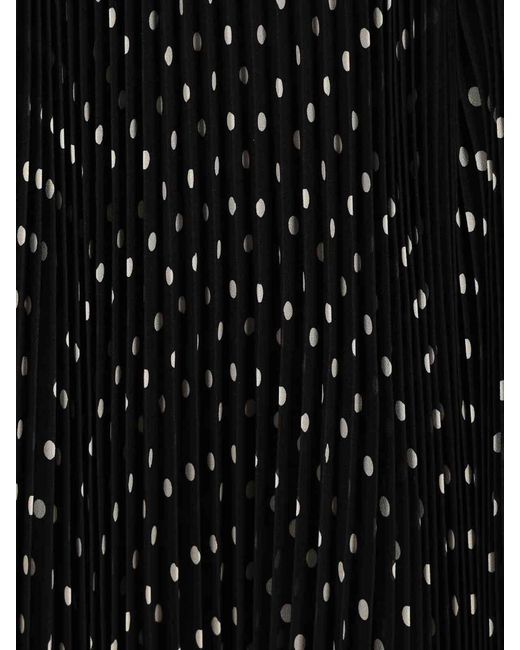 Valentino Garavani Black Silk Polka Dot Skirt