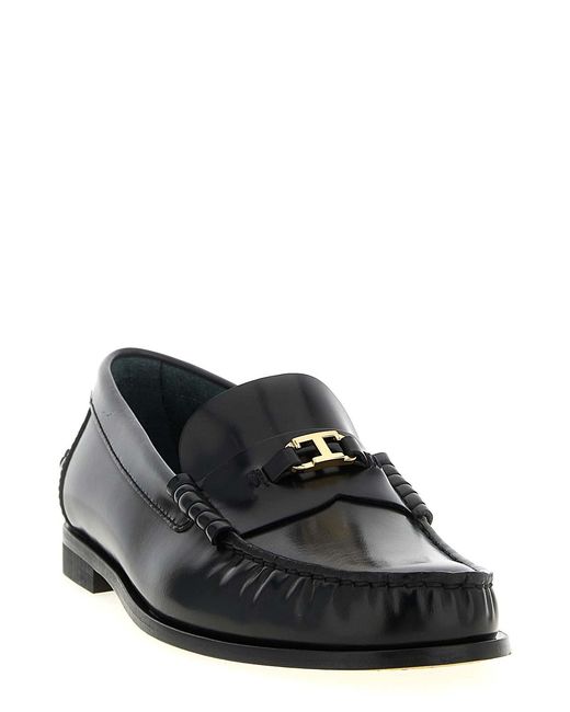 Tod's Black T Timeless Loafers